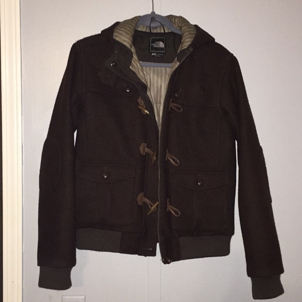 Women’s large brown thick The North Face jacket.